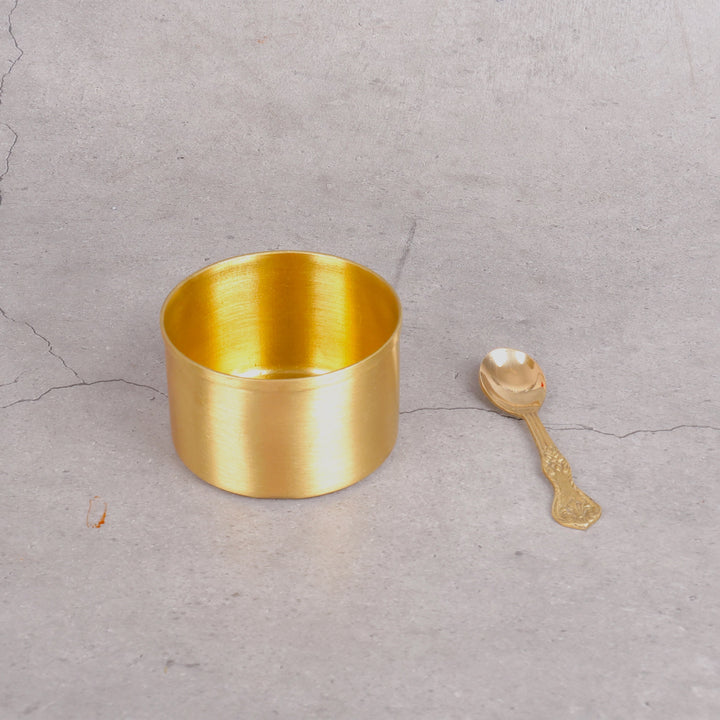 Brass masala dani pital masala dabba — close-up material and design details