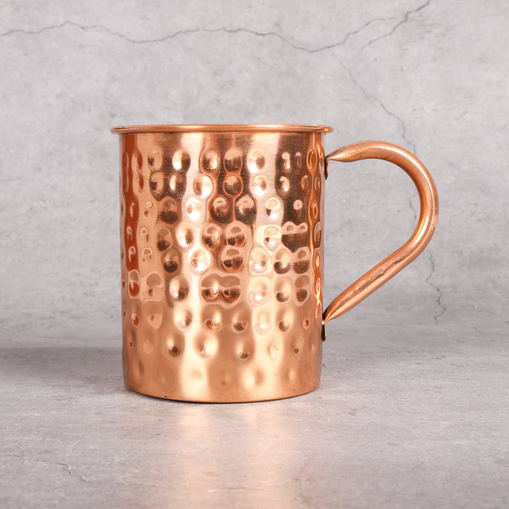 Copper mug tamba mug hammered — detailed craftsmanship view