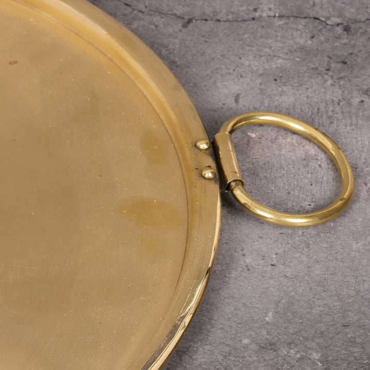 Brass dosa tawa pital tawa — detailed view showing craftsmanship and finish