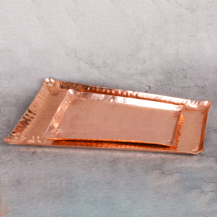 Copper tray tamba serving platter — detailed view