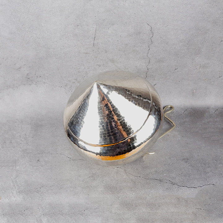 German Silver Jaldhara – Temple Abhishekam Water Flow System for Shivling - Detailed side angle view showing key features and dimensions.