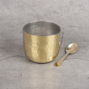 Brass Masala Dani - Traditional Indian Spice Box | Solid Hammered (7 bowls
