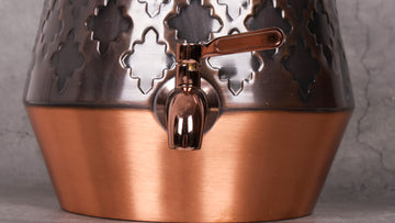 Copper Matka with Tap - Water Storage & Dispenser (Copy) - Close-up shot highlighting material