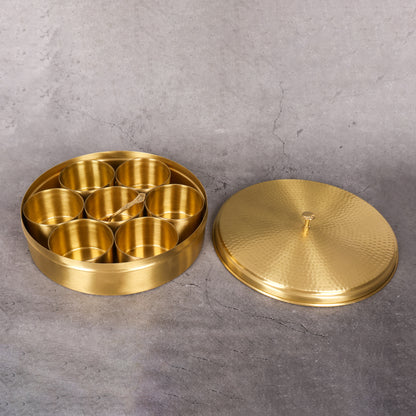 brass masala box