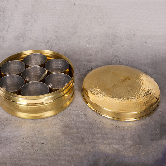 brass masala box