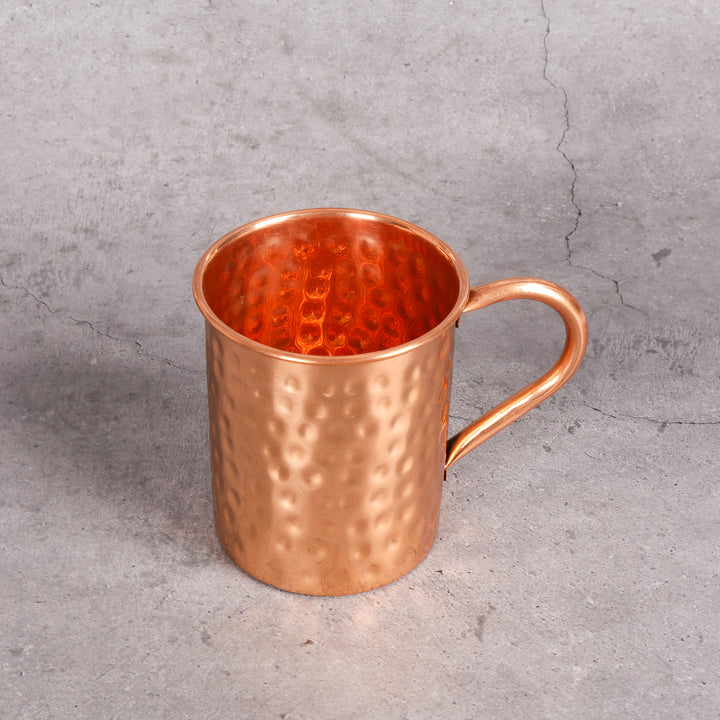 Copper Copper Hammered Mug - Traditional Drinking Cup traditional handcrafted design