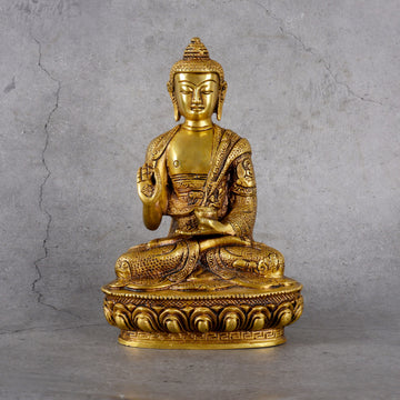 Brass Buddha Sakyamuni Statue - Meditation and Enlightenment - Main product view