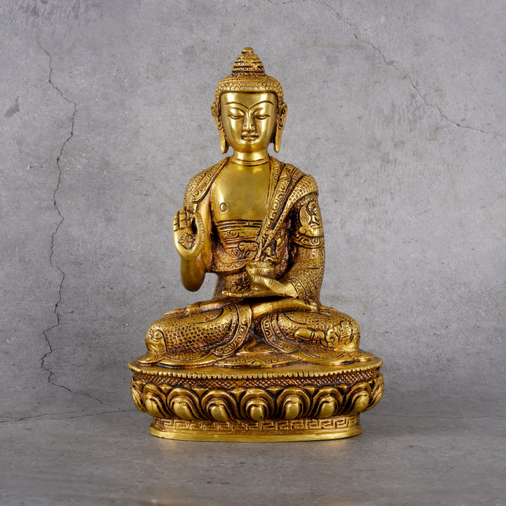 Brass Buddha Sakyamuni Statue - Meditation and Enlightenment - Main product view