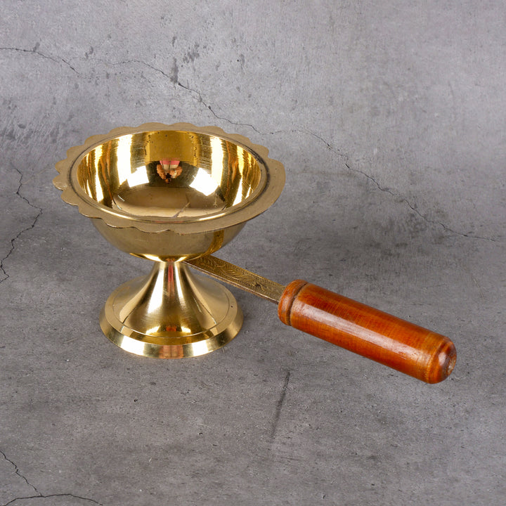 Brass Dhoop Deep - Traditional Incense Oil Lamp - Main product view