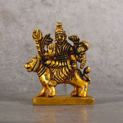 Brass Goddess Durga Idol with stand - Symbol of Power and Protection