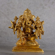 Brass Ganesha with Ridhi Sidhi - Prosperity Wisdom Set - Main product view