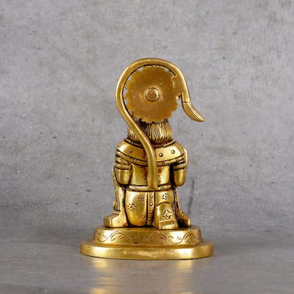 Brass Hanuman Statue - Traditional Deity Sculpture - Lifestyle or in-use shot showing context and product scale.