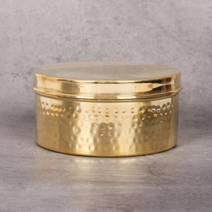 Brass Brass Katordan - Traditional Indian Serving Set | Hammered Shiny traditional handcrafted design