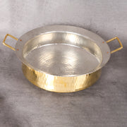 Brass Brass Lagan with Handle & Lid - Cooking Vessel traditional handcrafted design