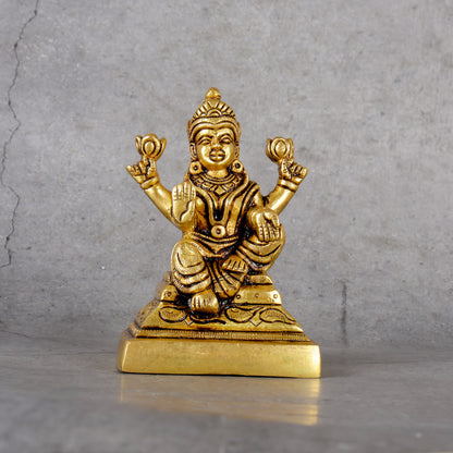 Brass Laxmi Statue - Goddess of Wealth and Prosperity - Main product view