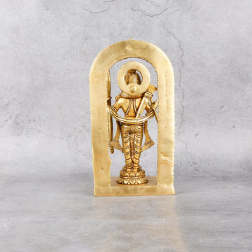 Brass Ram Lala Murti - Antique Lord Rama Idol - Lifestyle or in-use shot showing context and product scale.
