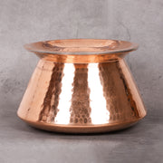 Copper Degh Jointless Handi with lid - Traditional Indian Cooking Pot - Main product view