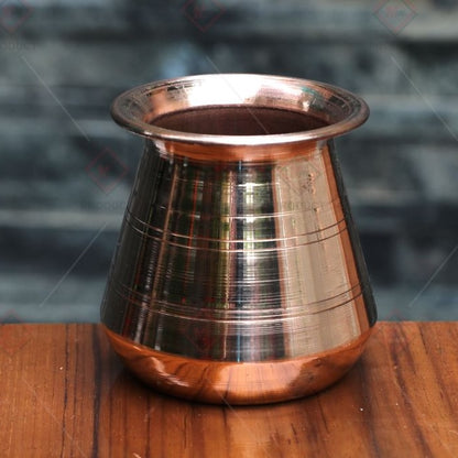 Copper Lota Kalash with Lid - Traditional Water Vessel (Qty = 1 piece)