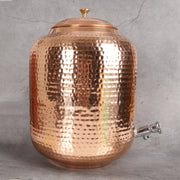 Copper Copper Matka with Tap - Water Storage & Dispenser for natural water cooling