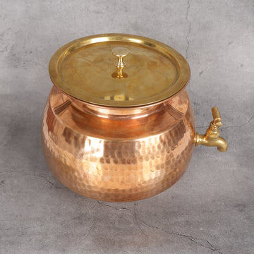 Copper Copper Matka with Tap - Water Storage System for natural water cooling