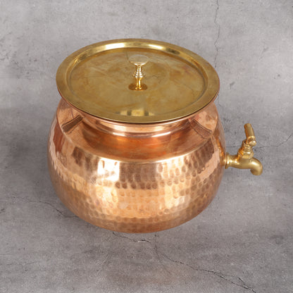 Copper Copper Matka with Tap - Water Storage System for natural water cooling