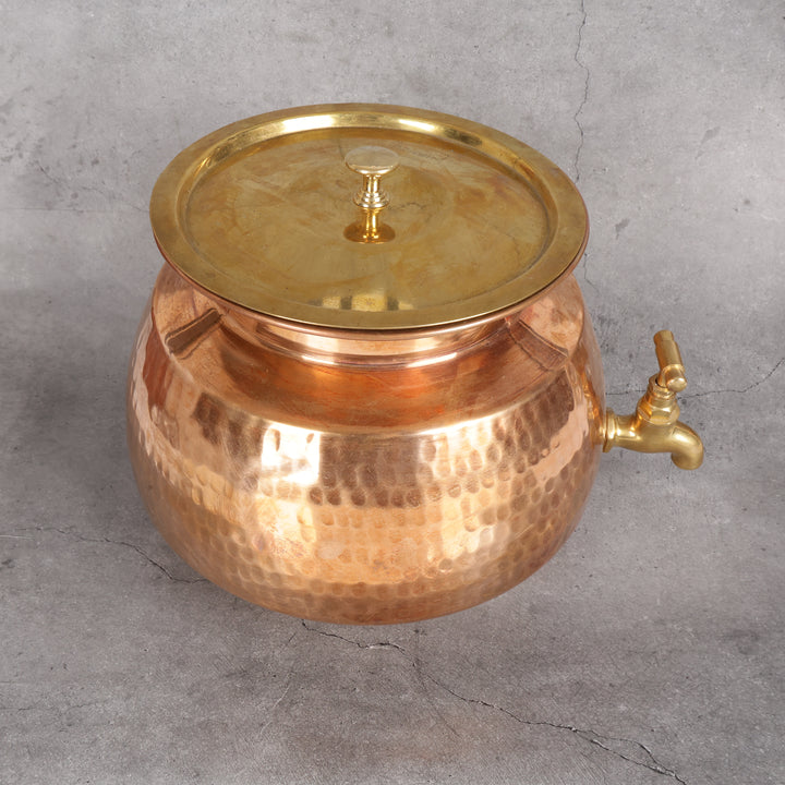 Copper Copper Matka with Tap - Water Storage System for natural water cooling