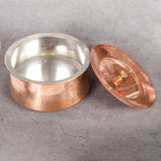 Copper Copper Rice Handi with Lid - Traditional Cooking traditional handcrafted design