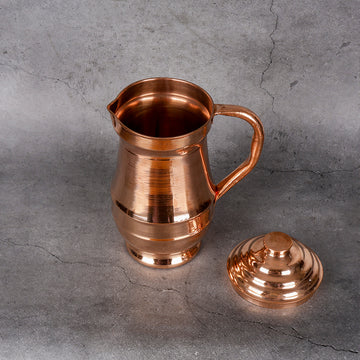 Copper Water Jug - Traditional Serving Pitcher - Main product view