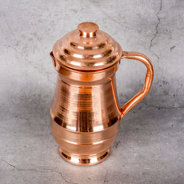 Copper Water Jug - Traditional Serving Pitcher - Main product view