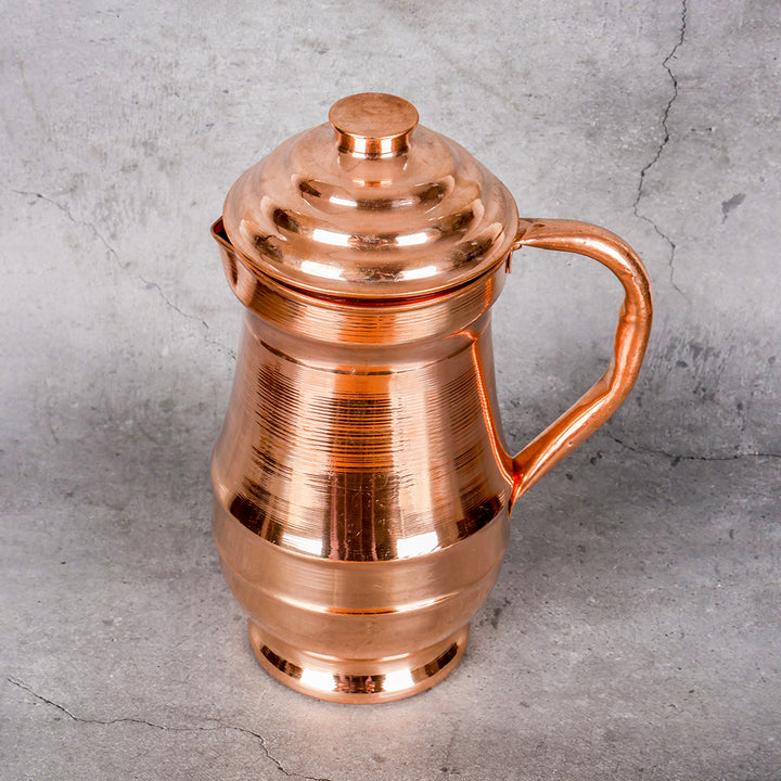 Copper Water Jug - Traditional Serving Pitcher - Main product view