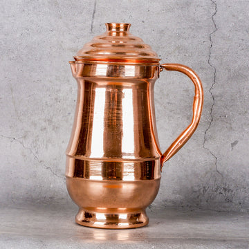 Copper Water Jug - Traditional Serving Pitcher - Main product view